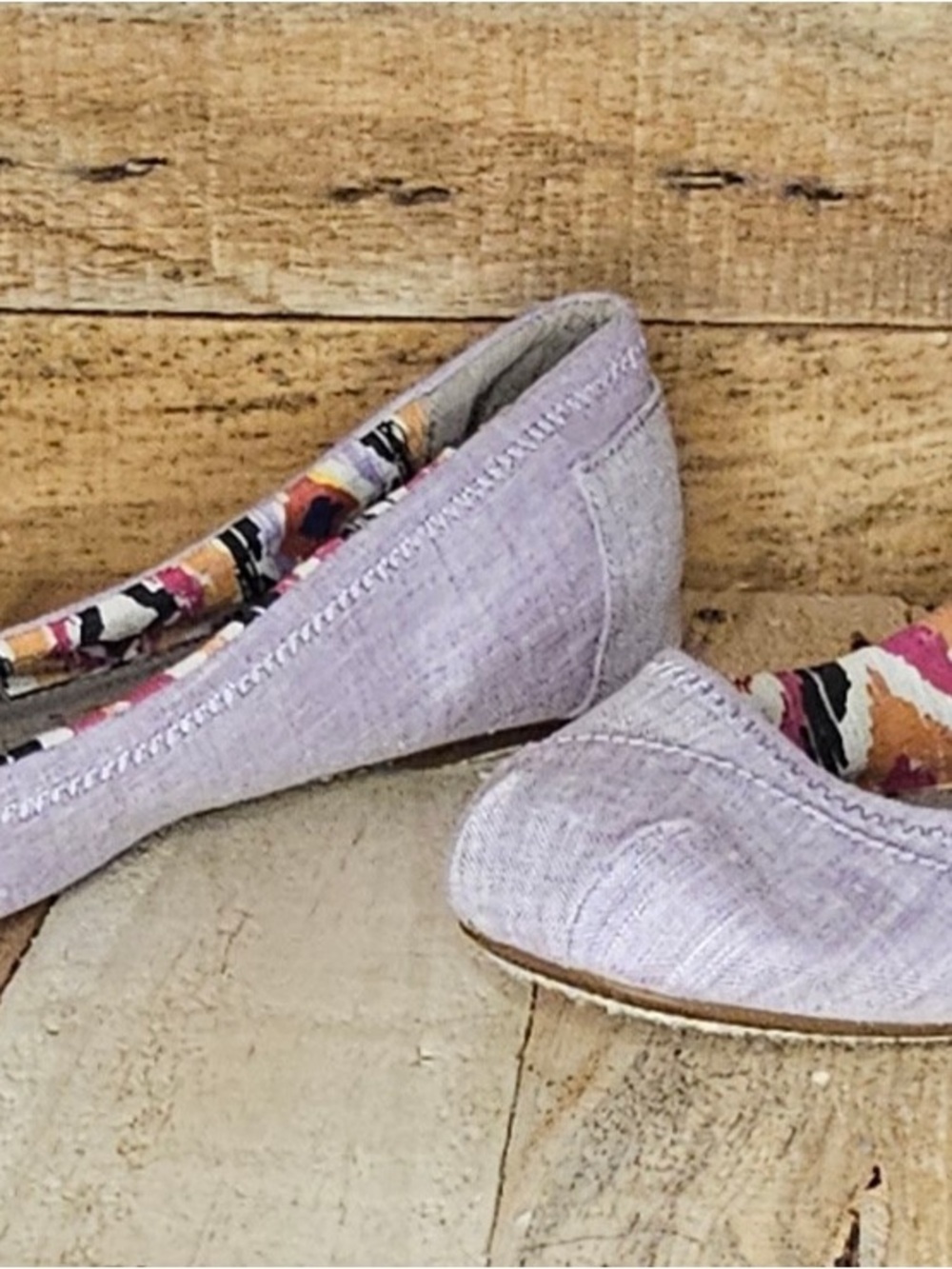 Tom’s Comfort Linen Ballet Flats in Lavender - Women